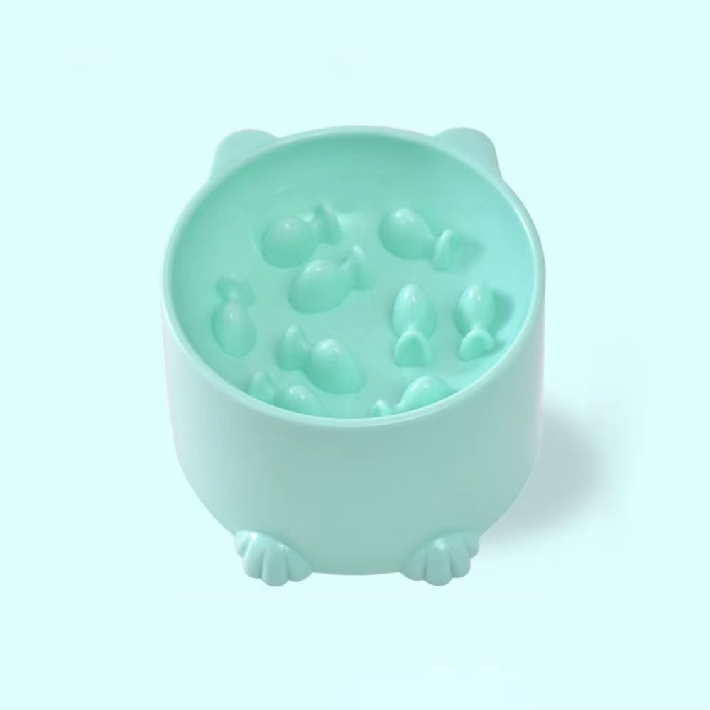 Pet High Foot anti Choking Bowl Cat Basin Neck Protection Cat Food Bowl Rice Bowl Slow Food anti Choking Pet Bowl