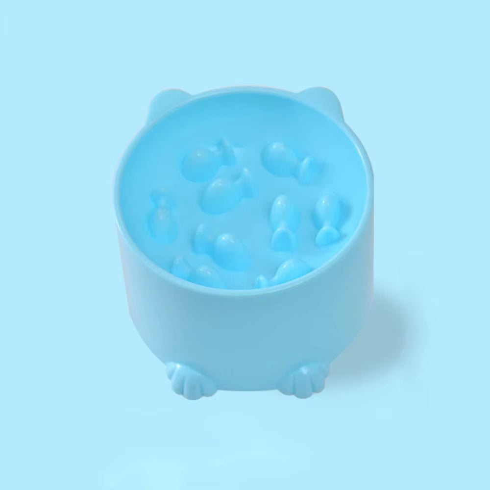Pet High Foot anti Choking Bowl Cat Basin Neck Protection Cat Food Bowl Rice Bowl Slow Food anti Choking Pet Bowl