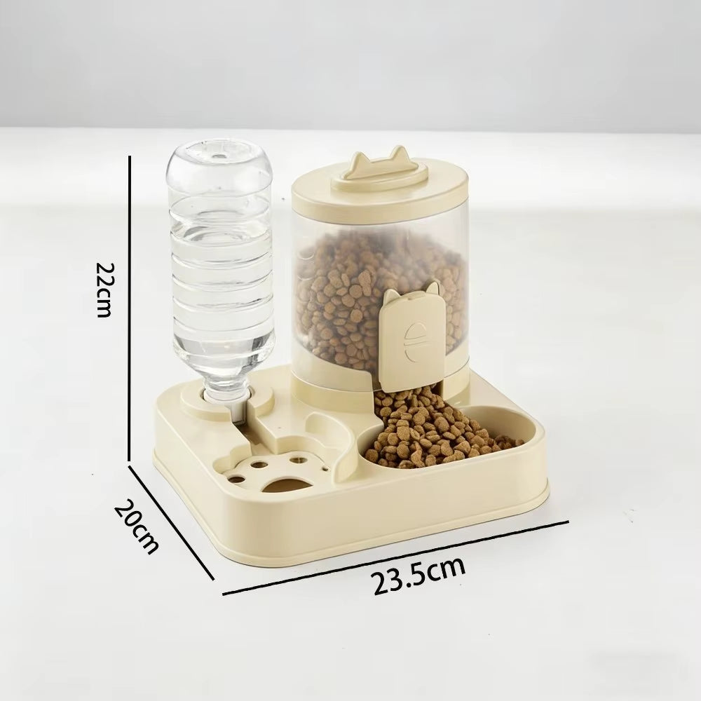 Automatic Automatic Cat Water Feeder with Water Fountain Large Capacity Pet Water Dispenser Detachable 2-In-1