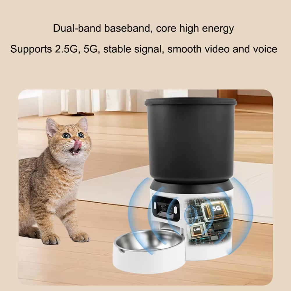 Video Cat Automatic Feeder and WIFI Dog Automatic Feeder and Button Model Pet Feeder Optional